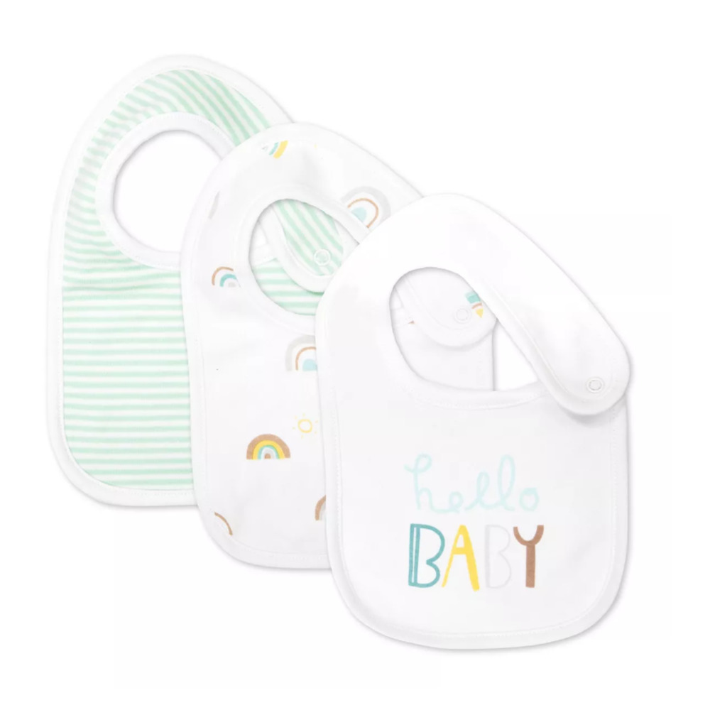 MAC & MOON Baby Boys or Baby Girls Cotton Bibs